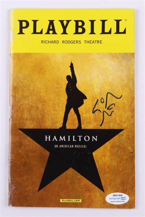 lin manuel miranda signed|lin manuel playbill.